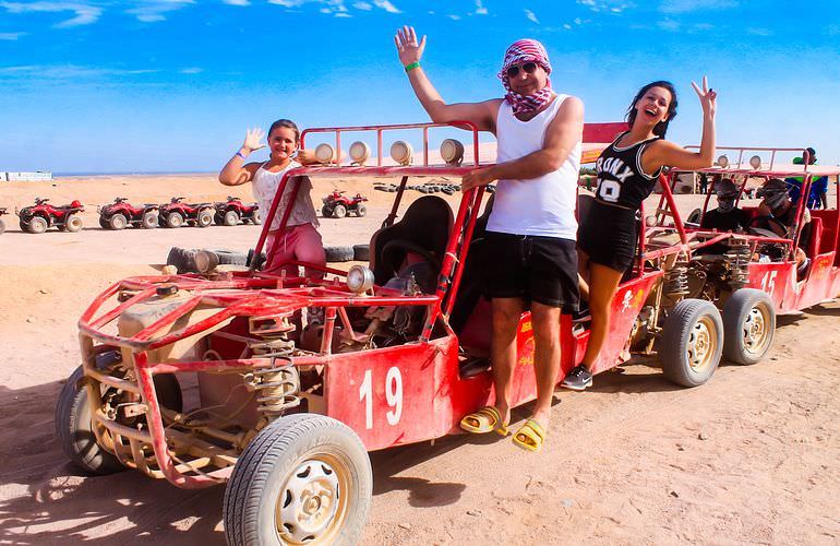 Oase Wüstensafari ab Hurghada: Quad Tour, Jeep Fahren, Spider Auto, Beduinen und Kamelreiten