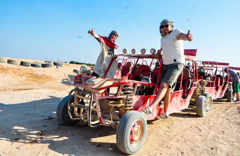 Oase Wüstensafari ab Hurghada: Quad Tour, Jeep Fahren, Spider Auto, Beduinen und Kamelreiten