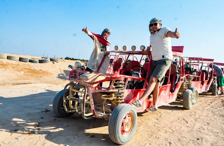 Oase Wüstensafari ab Hurghada: Quad Tour, Jeep Fahren, Spider Auto, Beduinen und Kamelreiten