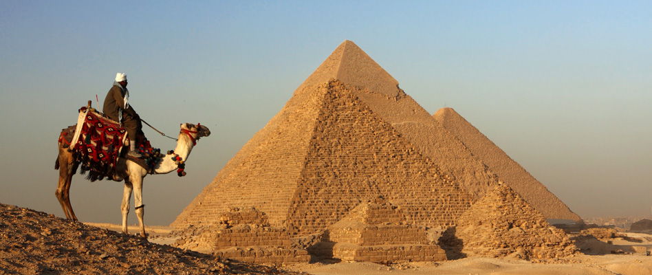 Die Pyramiden von Gizeh in Kairo