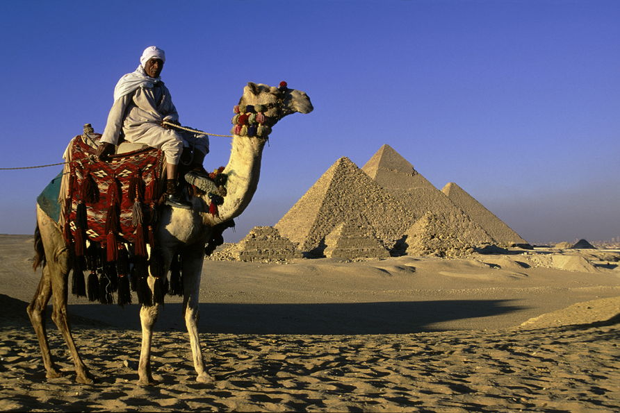 Die Pyramiden von Gizeh in Kairo
